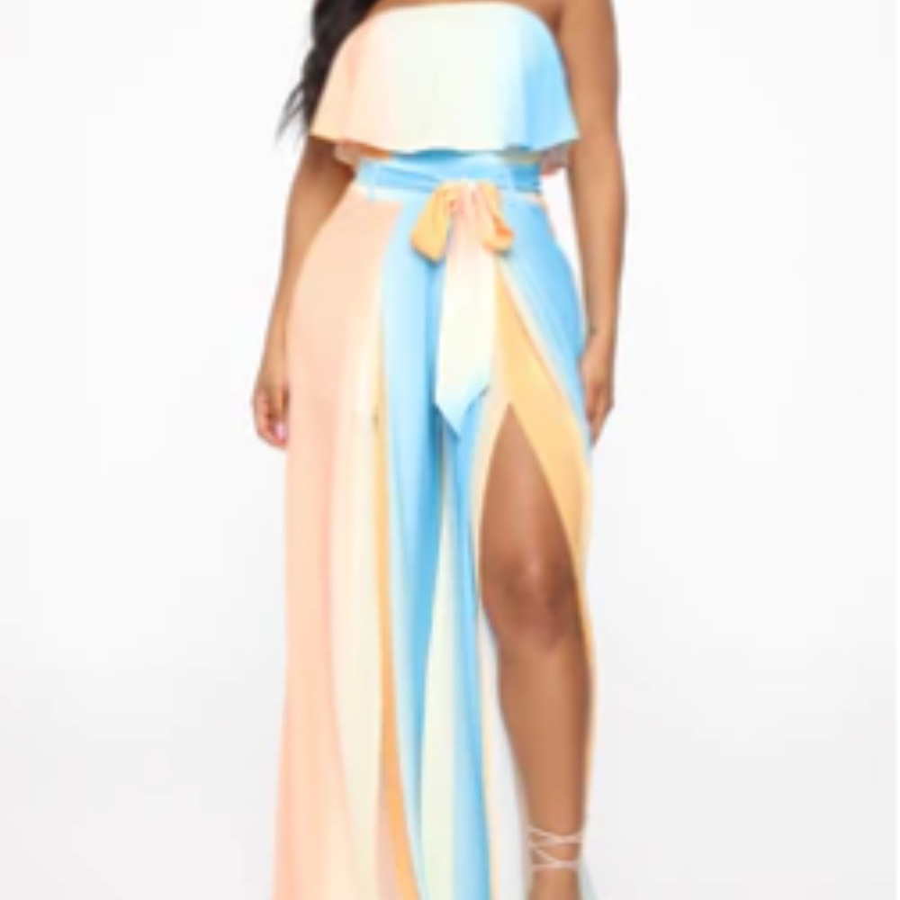 Croatia Ombre Jumpsuit - Blue/Combo